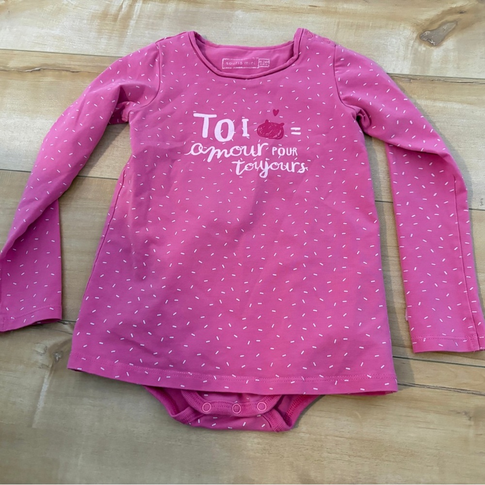 Pink Long Sleeve Kids Shirt